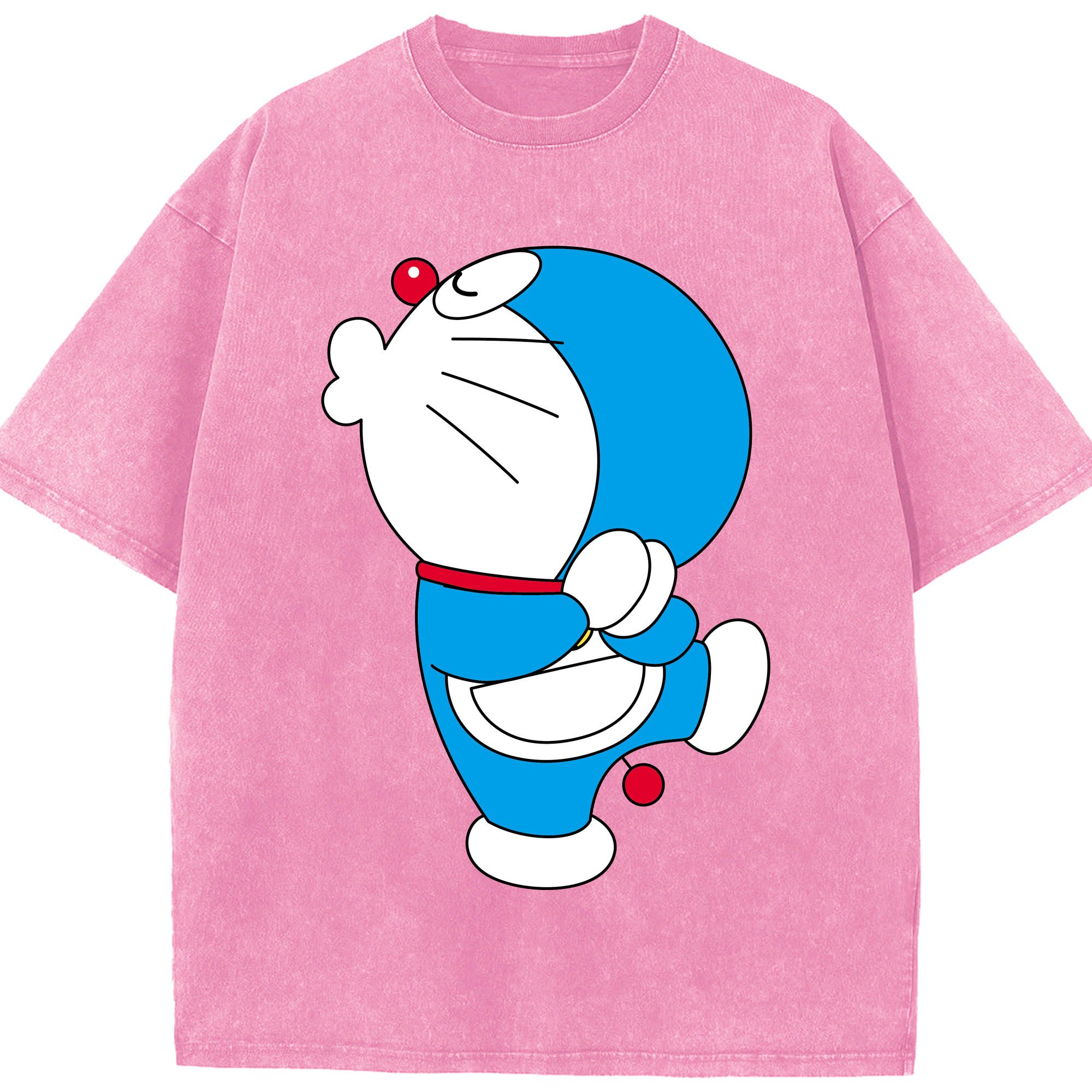 （画像用） ドラえもん Doraemon 綿100% ヴィンテージ風 半袖Tシャツ（フロントプリント）
